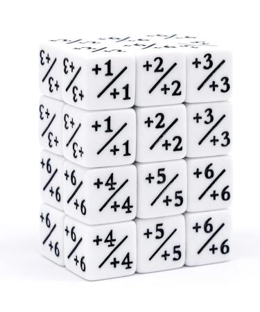 24 Pieces Dice Counters Token Dice D6 Dice Cube Loyalty Dice Compatible with MTG CCG Card Game Accessories