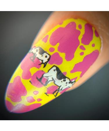 Maniology Moo-velous Nail Stamping Plate | Cow Spots Nail Art Designs for Stunning Cow-Theme Manicure - Buy Online on GoSupps.com
