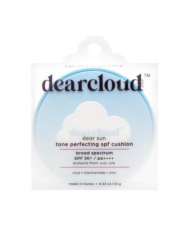 dearcloud Dear Sun Perfecting SPF Cushion Color Adapting Sunscreen Korean Sunscreen SPF 50+ (.53 oz)