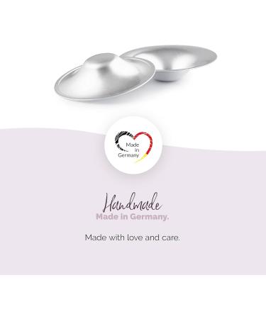 Silver Nursing Cups for Breastfeeding | Made in Germany | Protect and Soothe Nipples | 2 Pcs | Free of Copper and Nickel - Buy Online on GoSupps.com