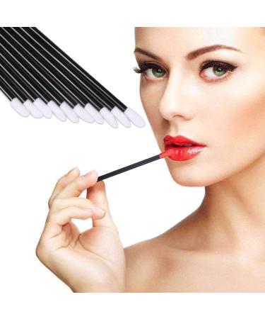EVERMARKET 50 Disposable Lip Brushes - Lipstick Gloss Wands Applicator Makeup Tool Kit | Black | International Shipping Available - Buy Online on GoSupps.com