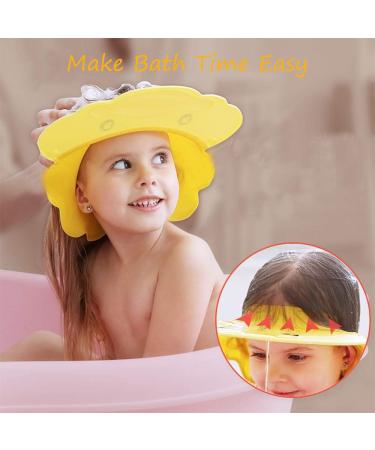 Adjustable Silicone Baby Shower Cap | Protects Eyes and Ears | for Infants, Toddlers, Kids | Yellow - Buy Online on GoSupps.com