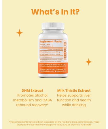 Parachute - Smoother Landings After Drinking | DHM and Milk Thistle Blend | Supplement to Promote Alcohol Metabolism and Support Liver Health | 60 Tablets - Buy Online on GoSupps.com