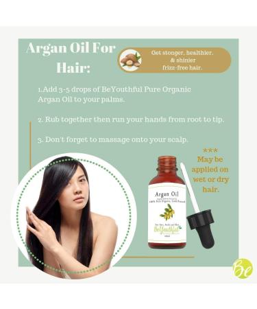 Pure Argan Oil 100ml - 100% Cold Pressed Organic Moroccan Oil For Face Hair Skin Nails - Natural Treatment For Age Defying Skin Lustrous Hair And Healthy Nails. Premium Quality - Buy Online on GoSupps.com