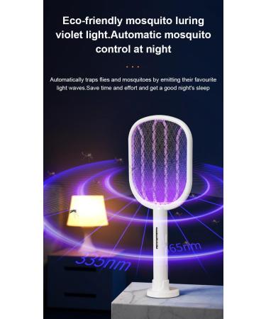 THINKA 2-in-1 Electric Mosquito Swatter - Rechargeable Powerful Indoor/Outdoor Racket - 3 Safety Layer Diamond Mesh Storage Base Use While Charging. - Buy Online on GoSupps.com