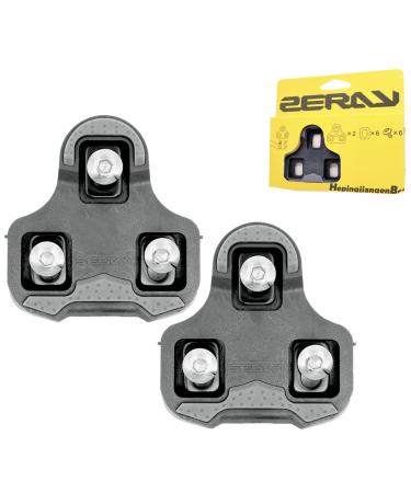 ZERAY SP-110 Bike Cleats Bike Pedal Clips with Grip Rubber Compatible with Look Keo Structure & Keo Pedals 0 Black Road Bike Cleats