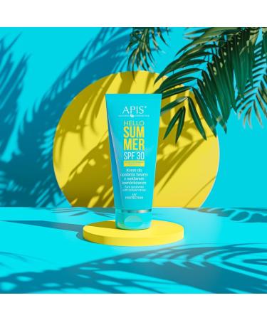 Apis - Face Sunscreen SPF 30 HELLO SUMMER - Mineral filter - Cellular nectar - Vegetable oils - UVA and UVB protection - Penetrates quickly - Capacity 50 ml - Buy Online on GoSupps.com