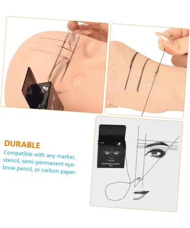 Beatifufu Eyebrow Ink Make up Kit Thread Kit Eyebrow Mapper Tool Premium Eyebrow Corrector Wire Box Cosmetic 4.6x1.8x7.5cm Black - Buy Online on GoSupps.com