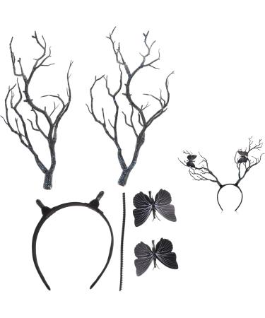 Healvian Antler Headband Tree Branches Headdress with Butterflies Women Headband Tree Branches Butterfly Headband Antler Tree Branches Headband Fairy Crown Wedding Christmas Halloween Costume Headband - Buy Online on GoSupps.com
