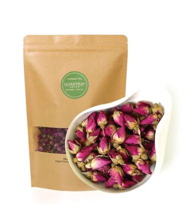 GOARTEA Natural Dried Red Rose Buds 100g - Bouton Roses Seches - Th Rose Sechees Roses - Caffeine Free Herbal Tea