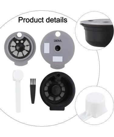  Moliuoly Moliuoly Refillable Coffee Capsule for Bosch Tassimo 12g with Accessory Kit (Cup 60ml and 180ml Spoon Brush) - Grey - Buy Online on GoSupps.com
