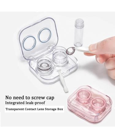 Howinn Travel Contact Lens Covers - Cute & Leakage-Proof Mini Storage Set with Tweezers | Portable Contact Lens ETUI in Pink Green Blue & Violet - Ideal for Office & Daily Use - Buy Online on GoSupps.com