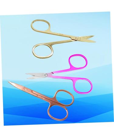 Ipetboom 3pcs Facial Hair Scissors Set - Stainless Steel Eyelash Beard & Nose Hair Trimmers for Beauty Care - Buy Online on GoSupps.com