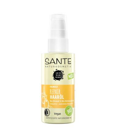 Sante natural cosmetics repairing hair oil for the whole family vegan formula with organic olive oil and climbing seed oil Family Repair 1 x 75 ml - Buy Online on GoSupps.com