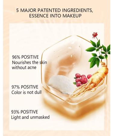 Red Ginseng Bird's Nest concealer Liquid Foundation Red Ginseng Liquid Foundation Long-lasting Moisturizing Natural Concealer for All Skin (Ivory White) - Buy Online on GoSupps.com