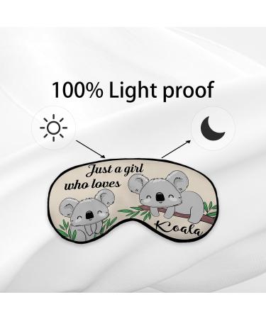 Buy Kdqua Koala Eye Mask - Cute Silk Blackout Sleep Mask for Women Men & Kids | Perfect Gift for Koala Lovers - Adjustable Straps for Travel & Naps - Buy Online on GoSupps.com