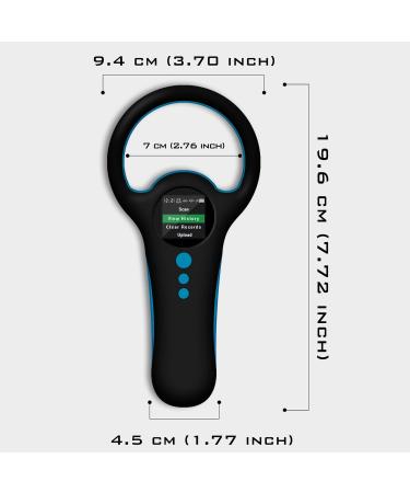 Smoostart Bluetooth Pet Microchip Scanner - Dog & Cat Chip Reader with 500 Historical Records - Check & Upload to Computer/Mobile - Multifunctional Black Chip Chipper - Buy Online on GoSupps.com