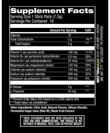 Jocko Fuel Hydrate Electrolytes Powder - No Sugar Hydration Packets for Recovery & Exercise - Lemon Lime - 16 Servings - Buy Online on GoSupps.com