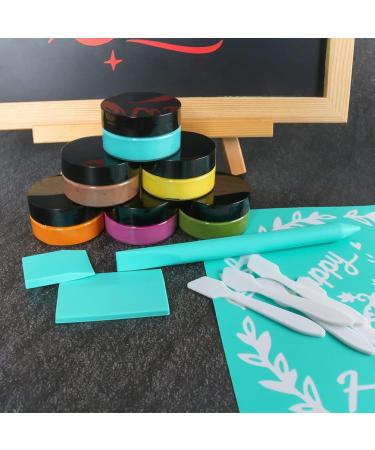 Longan Craft Chalk Paste Paint Set - 12 Colors with 4 Squeegees & 5 Stir Sticks - Screen Printing Ink Reusable Kit for Chalkboard, Wood, Fabric - Silk Screen Stencils Transfer Paint - Buy Online on GoSupps.com