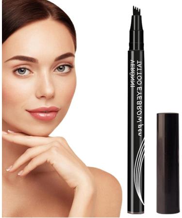 Four-Headed Eyebrow Pencil | 3D Liquid Eyebrow Makeup Pencil Long-Lasting Formula Eyebrow Makeup Tool for Dating Parties Anniversary and Daily Use D: Black - Buy Online on GoSupps.com