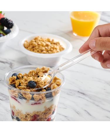100 Pack Heavy Duty Disposable Clear Teaspoons - Basic Plastic Spoons - Buy Online on GoSupps.com