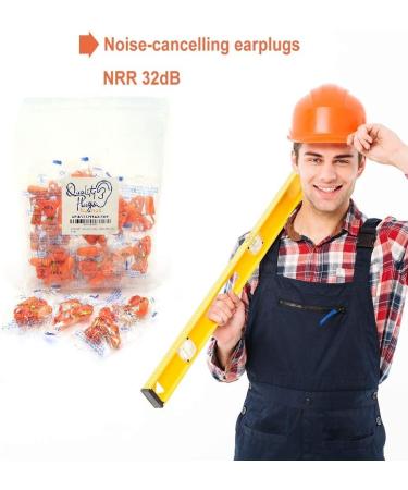 Foam Corded Ear Plugs 20 Pair - Soft NRR 32dB Noise Cancelling Sound Blocking Disposable Orange for Sleeping Snoring Studying Noise Hearing Protection Construction Shooting Sports Mowing Woodworking 20 Pair (Pack of 1) - Buy Online on GoSupps.com