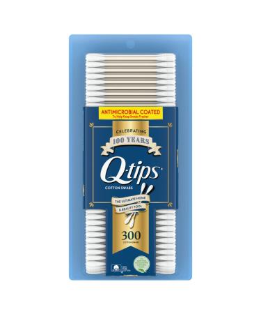Q-Tips Anti Microbial Cotton Swabs - 300 ct - 2 pk 300 (Pack of 2)