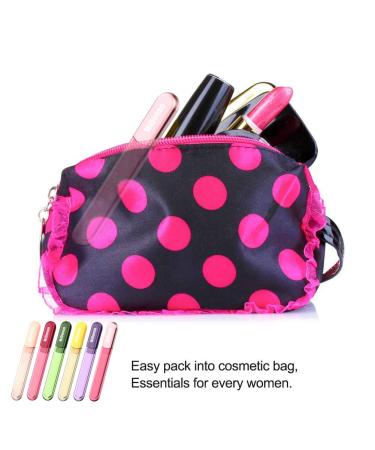 MiDenso Premium Glass Nail File with Case - Dual Sided Filer for Salon Quality Nail Shine - Beeswax Pink - Top Christmas Stocking Stuffer for Women - Buy Online on GoSupps.com