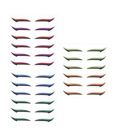 POPETPOP 18 Pairs Anti Sweat Eyeliner Eyelid Stickers Eyeliner Stickers Wing Adhesive Eye Line Strip Water Proof Stickers 2 Sided Tape Women Eyeliner Decal Eye Makeup Stickers Man Halloween