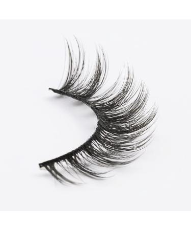EMEDA 3D Natural False Lashes with Glue 5 Pairs Fluffy False Cat Eye Lashes Multipack Thick and Long False Eyelashes With Glue Strip Fake Lashes With Applicator False Lashes Kit (A9) - Buy Online on GoSupps.com