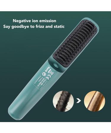 Negative Ions Hair Straightener Brush - Fast Heating Portable & Rechargeable for Home & Travel - Buy Online on GoSupps.com