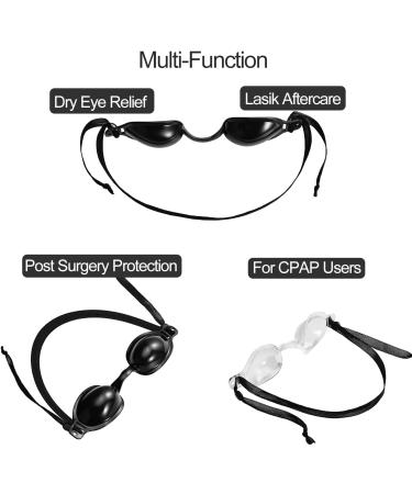 Multi-Function Dry Eye Relief Sleep Masks - Opaque & Transparent Set | Medium Size | International Shipping Available - Buy Online on GoSupps.com