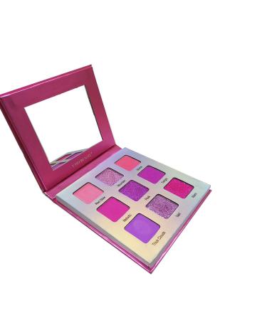YMH BEAUTE Highly Pigmented Eyeshadow Palette  9 Neon Pink Matte Shimmer Eye Shadow Palettes Makeup Pallet Long-Lasting Blendable Waterproof Colorful Cruelty-free Eye Shadows (Pink)