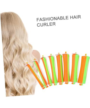 NOLITOY 8set 80pcs Curling Iron Hair Rollers Curling Wand Fashionable Hair Curler Two-color Rubber Band - Buy Online on GoSupps.com