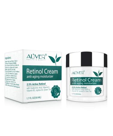 Retinol Cream for Face Anti Aging Cream Retinol Moisturizer for Face contain Vitamin E for Face & Eye Area with Retinol Complex(1.7oz)