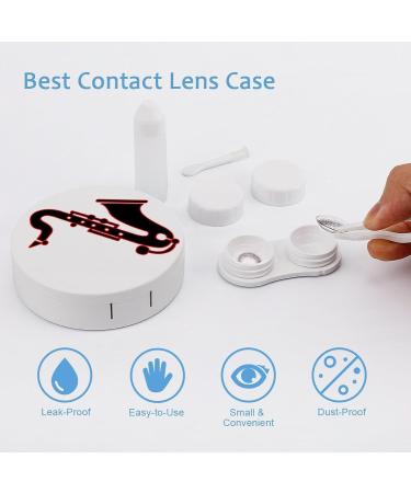Saxophone Round Case - Cute Portable Contact Lens Kit with Mirror & Storage | International Shipping - Buy Online on GoSupps.com