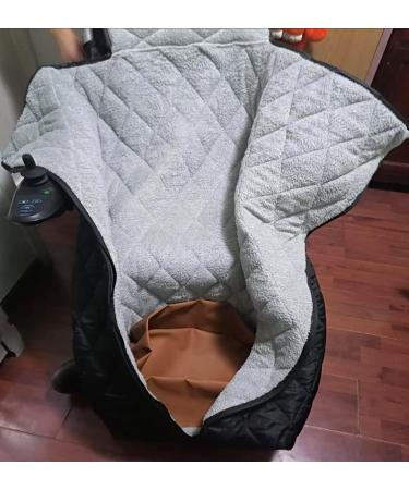 Winter Thicken Wheelchair Warmer Blanket Windproof Fleece Lined Cozy Leg Cover with Zipper for Leg Lower Body Warm for Elderly Patients and Disabled Black - Buy Online on GoSupps.com