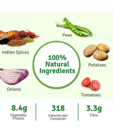 Food Earth Organic Potato & Peas Curry with Rice - Ready to Eat Indian Meal, Gluten-Free, Pack of 6 - Buy Online on GoSupps.com