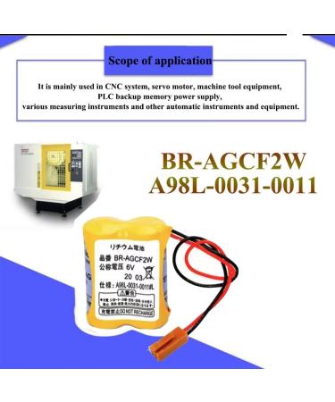 2PCS BR-AGCF2W 2200mAH 6V Battery Replacement for FANUC Controls - A98L-0031-0011 - International Shipping Available - Buy Online on GoSupps.com