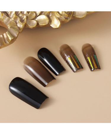 DIY Long Square Head Self-adhesive Stickers Detachable Full Cover Fake Nails Acrylic Manicure(1) - Buy Online on GoSupps.com