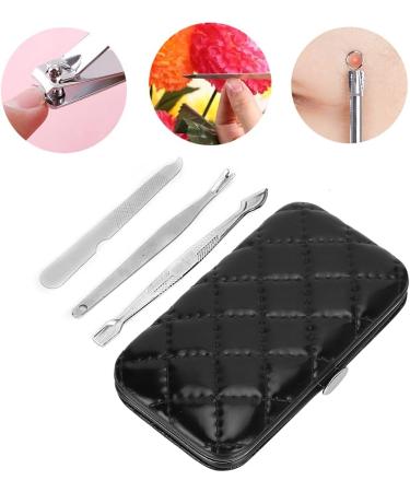 Verdant Touch Nail Clippers Kit Manicure Pedicure Nail Clippers Set 11-Piece Stainless Steel Acne Removal Tool Kit Black - Buy Online on GoSupps.com