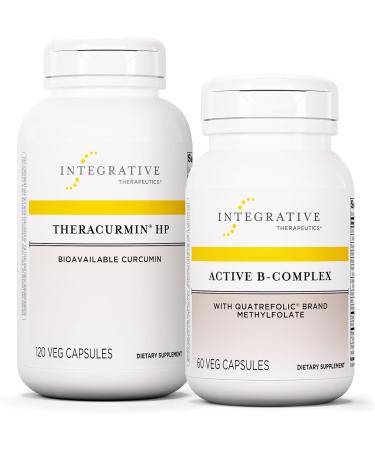 Integrative Therapeutics Bundle with Active B-Complex 60 Capsules & Theracurmin HP 120 Capsules - Active B-Complex to Support Energy Metabolism* - Theracurmin That's 27x More Bioavailable*