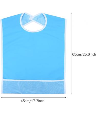 Adult Bibs Waterproof Adult Elder Mealtime Bib Clothes Clothing Protector Dining Aid a Perfect Item for the Adult and the Elder Who Lack Ability to Have Meal Reusable(Sky blue) - Buy Online on GoSupps.com