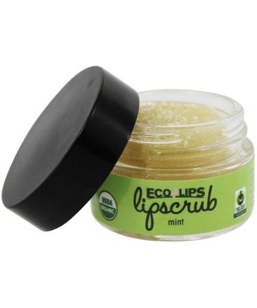 Ecolips Organic Mint Lip Scrub - 0.5 Ounce Exfoliating Balm - Buy Online on GoSupps.com