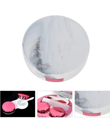 4 Colors Contact Lens Case - Portable Marble Pattern Eye Care Kit - Red - Ideal Gift for Home Use - Buy Online on GoSupps.com