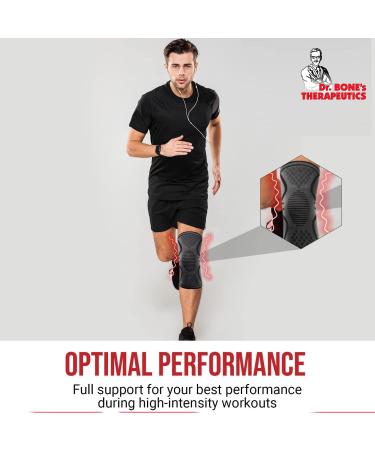 Dr. Bone's Compression Sleeve Knee Support Brace Designed To Alleviate Pain Caused By Joint Pain Arthritis Ligament Injury Meniscus Tear Acl Mcl Tendonitis Pain Relief (Pack 1 Small) S 1 - Buy Online on GoSupps.com