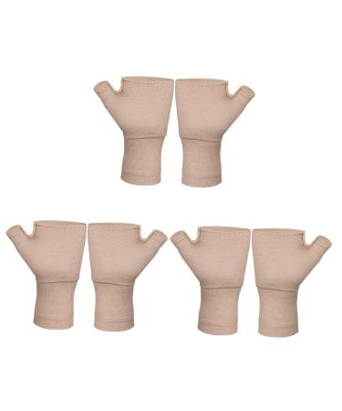 Healvian 3 Pairs Pressure Supports Tendonitis Support Gloves Gloves Hand Compression Carpal Tunnel Gloves Tendonitis Gloves Thumb Spandex 20% Strap