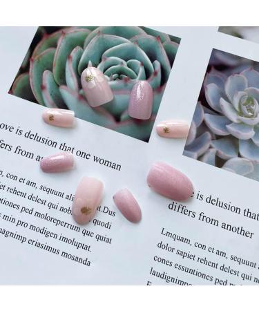 SINLOV Flower Oval False Nails Glossy Press on Nails French White Fake Nails Ballerina Acrylic Full Cover Fake Nails for Women and Girls - Buy Online on GoSupps.com