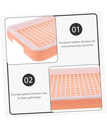 BESPORTBLE Box Hamster Toilet Rabbit Litter Tray Ferret Automatic Cat Litter Tray Sifting Litter Tray Pink Pp 24.50X19.50X3.00CM Pink - Buy Online on GoSupps.com