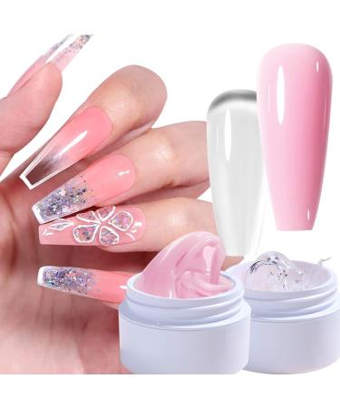 15ml Nail Acrylic Hard Gel Pink White Clear Crystal UV Tips Enhancement Quick Extend Gel Varnish Nail Art UV Quick Poly Nail Gel